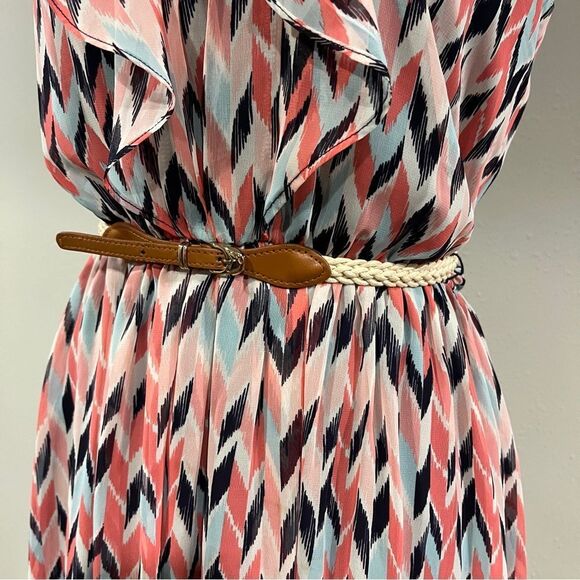 Iz Byer Pink and Black Chevron Mini Dress - Picture 4 of 15